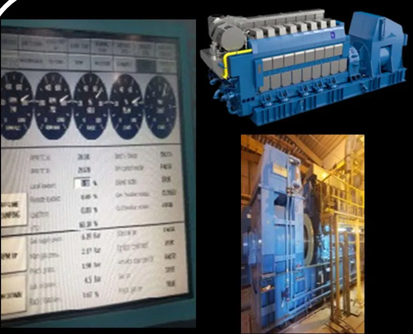 Gas-engine HMI with unit data